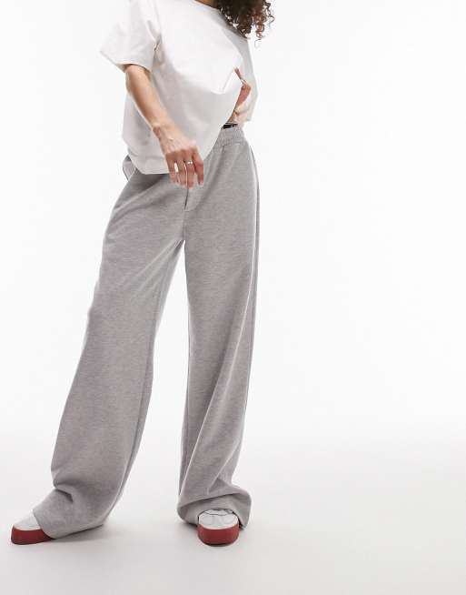 Topshop clean straight leg jogger in grey