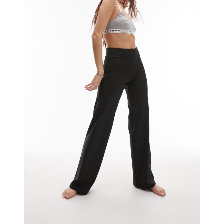 UKAP Women Yoga Pants Wide Leg Trousers High Waist Palazzo Pant Stretch  Sport Bottoms Black XL