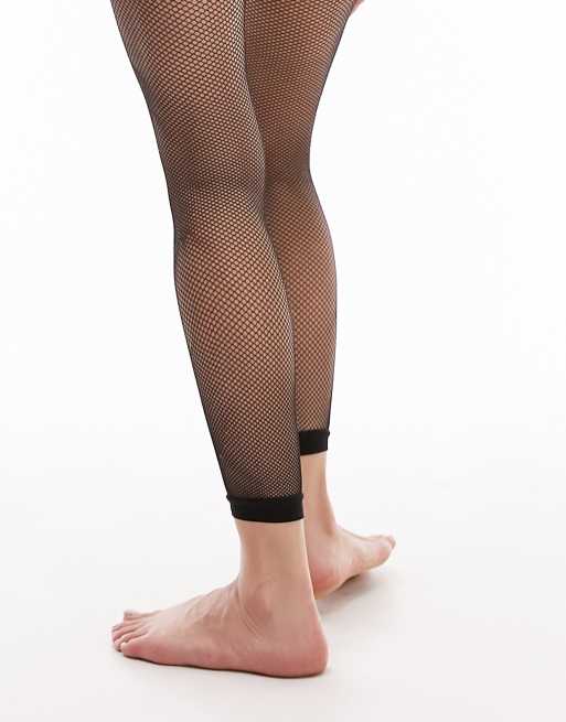 Adult Black Fishnet Footless Pantyhose