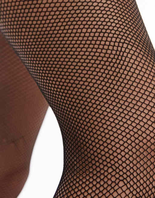 Monki fishnet tights in black