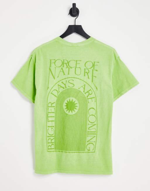 Topshop force of nature t-shirt in green | ASOS