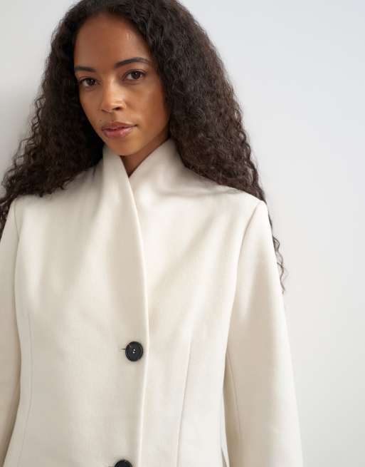 Topshop formell blazerkappa i gräddvit, 3 av 4