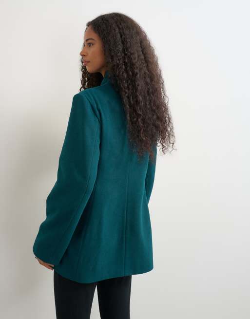 Topshop formell blazerkappa i teal, 2 av 4