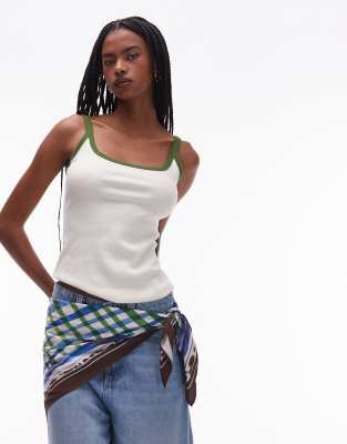 Topshop - Foulard in raso con stampa a quadretti - view 1