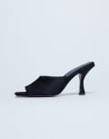 [Topshop] Topshop Fox real leather pony heeled mules in black 40 Black pony