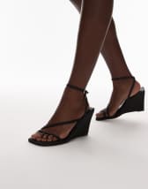 Topshop - Fatima - Sandales à talon avec brides tubulaires - Noir
