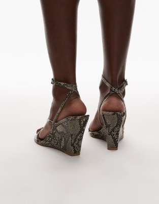 Topshop Frankie High Heel Strappy Wedges