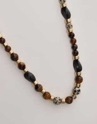 Topshop Freya Mixed Beaded Necklace