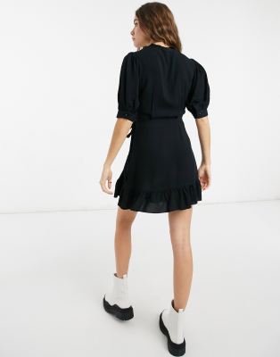 topshop blair frill mini dress