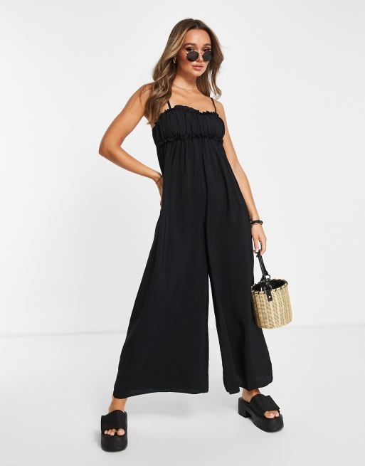 Black best sale jumpsuit topshop