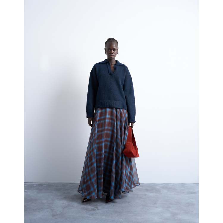 Plaid Skirt Pleated Skirt Plus Size HDE Plus Size Skirt Plaid Mini