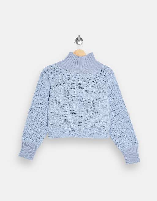 Topshop crop funnel neck sweater sale