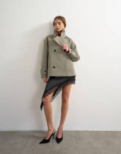 Funnel neck jacket in grey