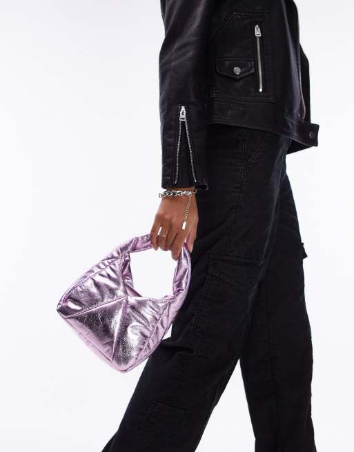 Topshop Gabby puffy grab bag in pink ASOS