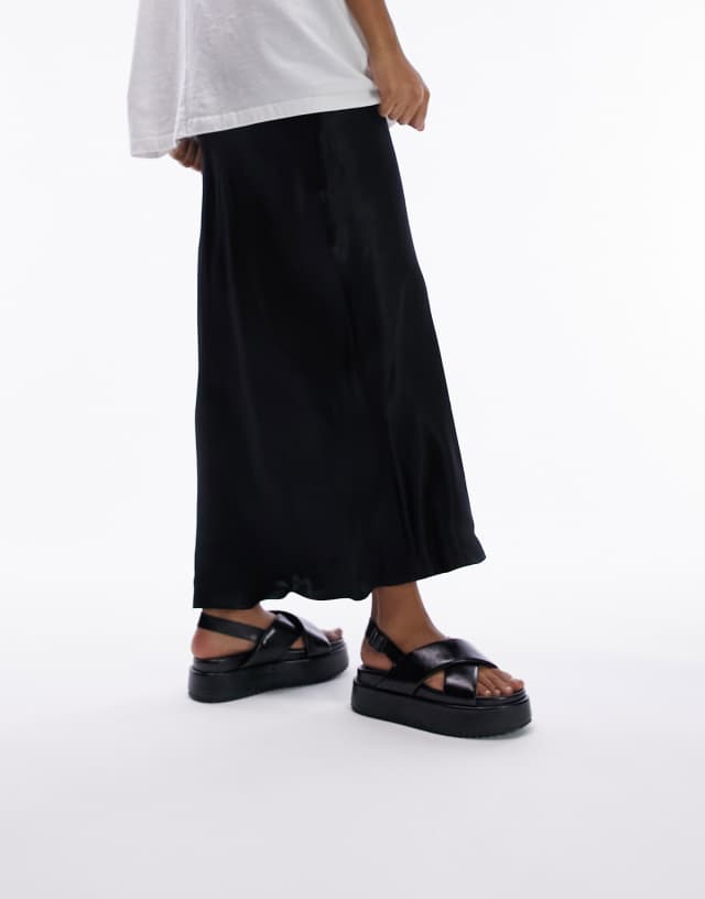 Topshop Gaby chunky flatform sandal in black