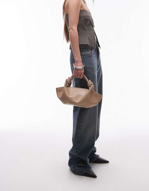 Topshop – Gale – Tasche in Camel mit geknotetem Henkeldetail, 4 von 4