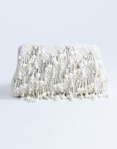Topshop Garison bead and embellished clutch in white