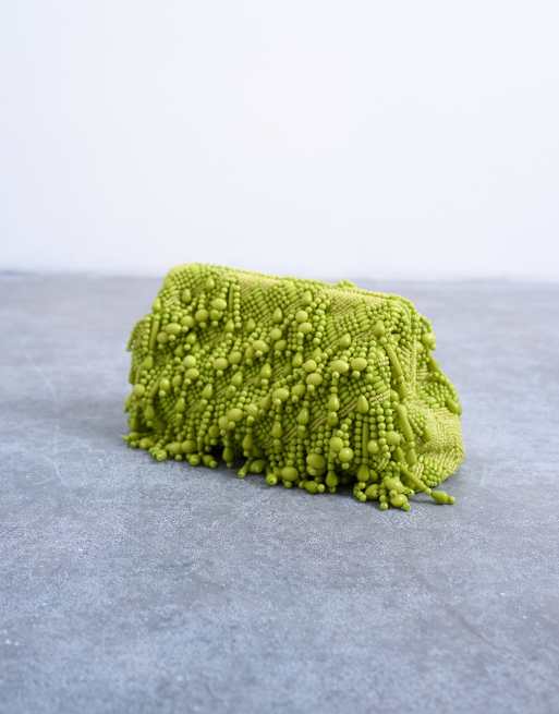 Topshop - Garison - Clutch met kralen en versiering in groen, 2 van 4
