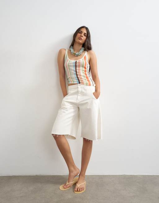 Topshop - Gebreide gestreepte mouwloze top in multi, deel van co-ord set, 3 van 4