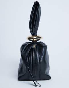 Model wearing Gee mini hardware grab bag in black