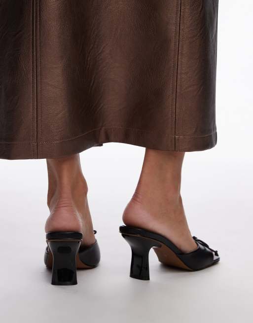 Sabot neri con tacco store