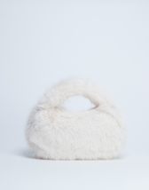 Topshop Gemima faux fur grab bag in off white