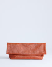 Topshop George oversized clutch bag in rust