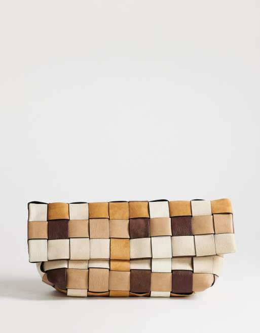 Topshop – George – Plecione kopertówka oversize w neutralnych kolorach