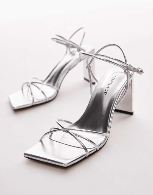 Silver strappy heels asos on sale