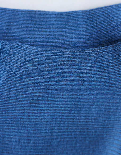 Topshop - Geribbelde sokken met ruches in blauw, 2 van 3