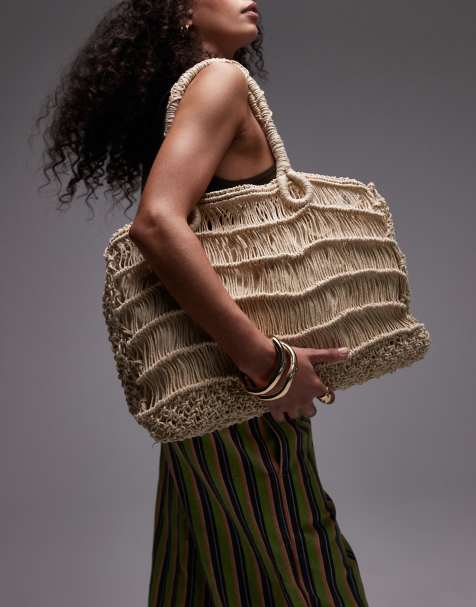 Topshop – Gerry – Handtasche aus Webmaterial in neutraler Farbe - view 1
