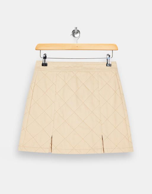 Topshop – Gesteppter Rock in Ecru, 4 von 4