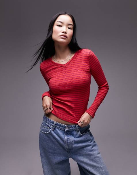 Gestreepte discount top dames