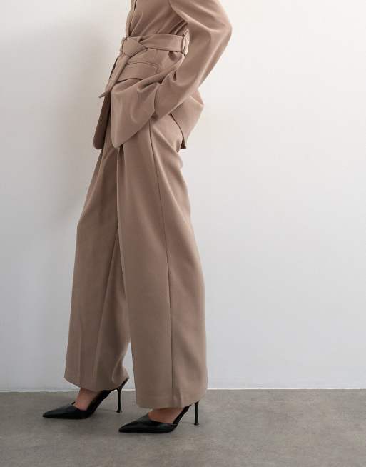 Topshop - Getailleerde broek in beige, deel van co-ord set , 3 van 5