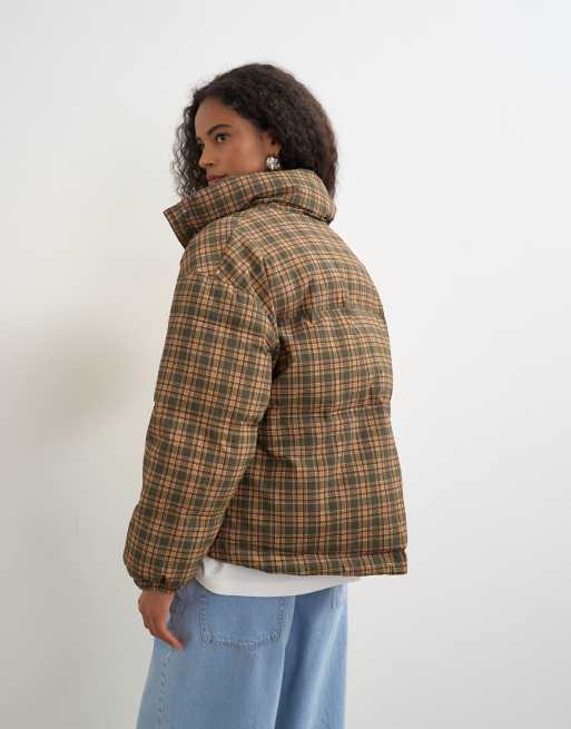 Topshop gewatteerd jack met groene ruit, 2 van 4