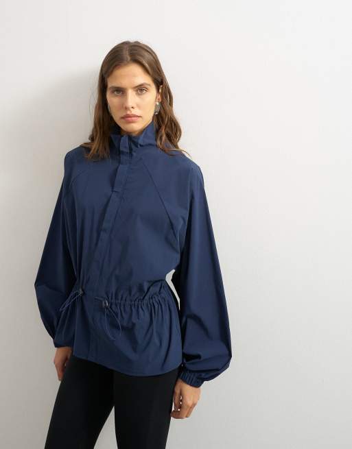 Topshop giacca accollata con dettaglio ad alamari blu navy, 1 di 4