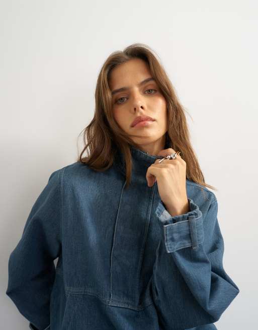 Topshop giacca bubble con collo a imbuto in zolfo, 2 di 4
