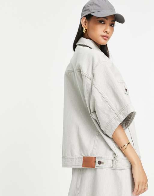 Giacca jeans maniche corte top