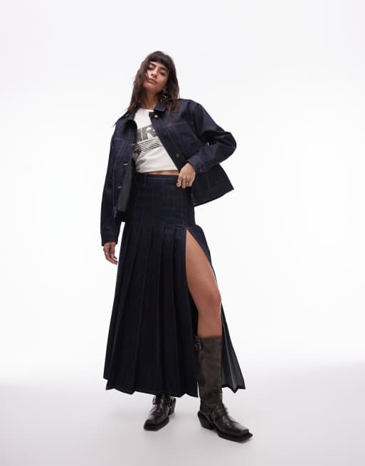 Topshop - Giacca di jeans squadrata indaco grezzo, 2 di 4