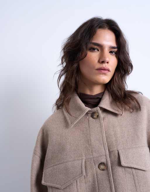 Topshop - Giacca elegante color fungo stile western, 4 di 4