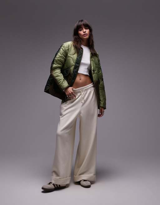 Topshop - Giacca foderata trapuntata multicolore patchwork
