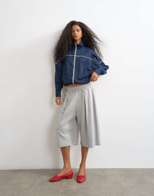Topshop - Giacca sportiva accollata blu navy con profili a contrasto, 3 di 4