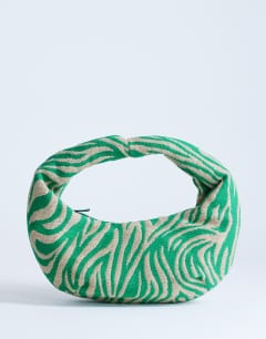 Giane medium canvas scoop bag in green