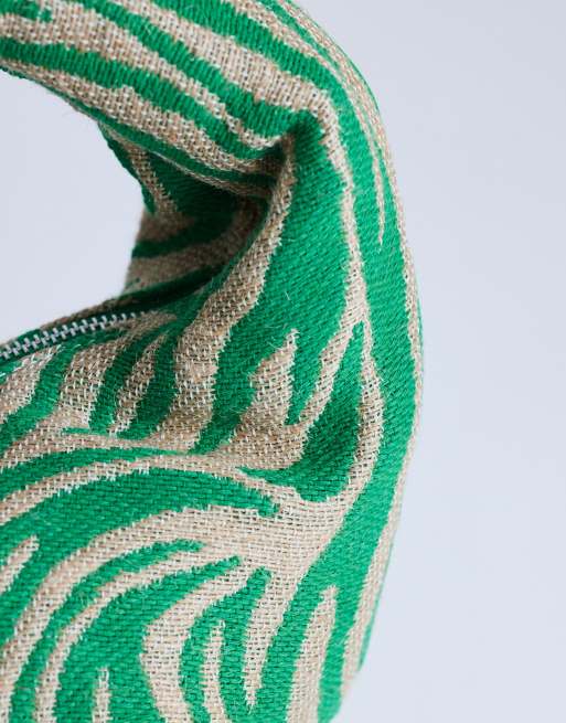 Topshop - Giane - Sac en toile de taille moyenne - Vert, 3 de 4