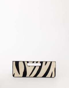 Giavanna hair on real leather medium rectangle grab bag in zebra