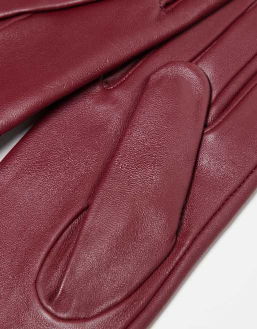 Topshop - Gibson - Gants en cuir - Bordeaux, 2 de 3