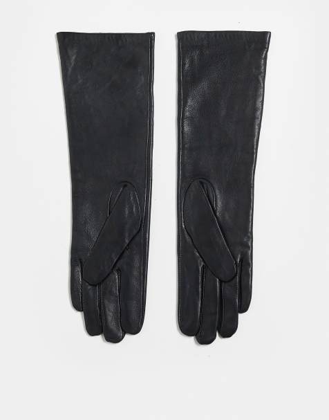 Topshop – Gibson – Handschuhe aus schwarzem Leder - view 1