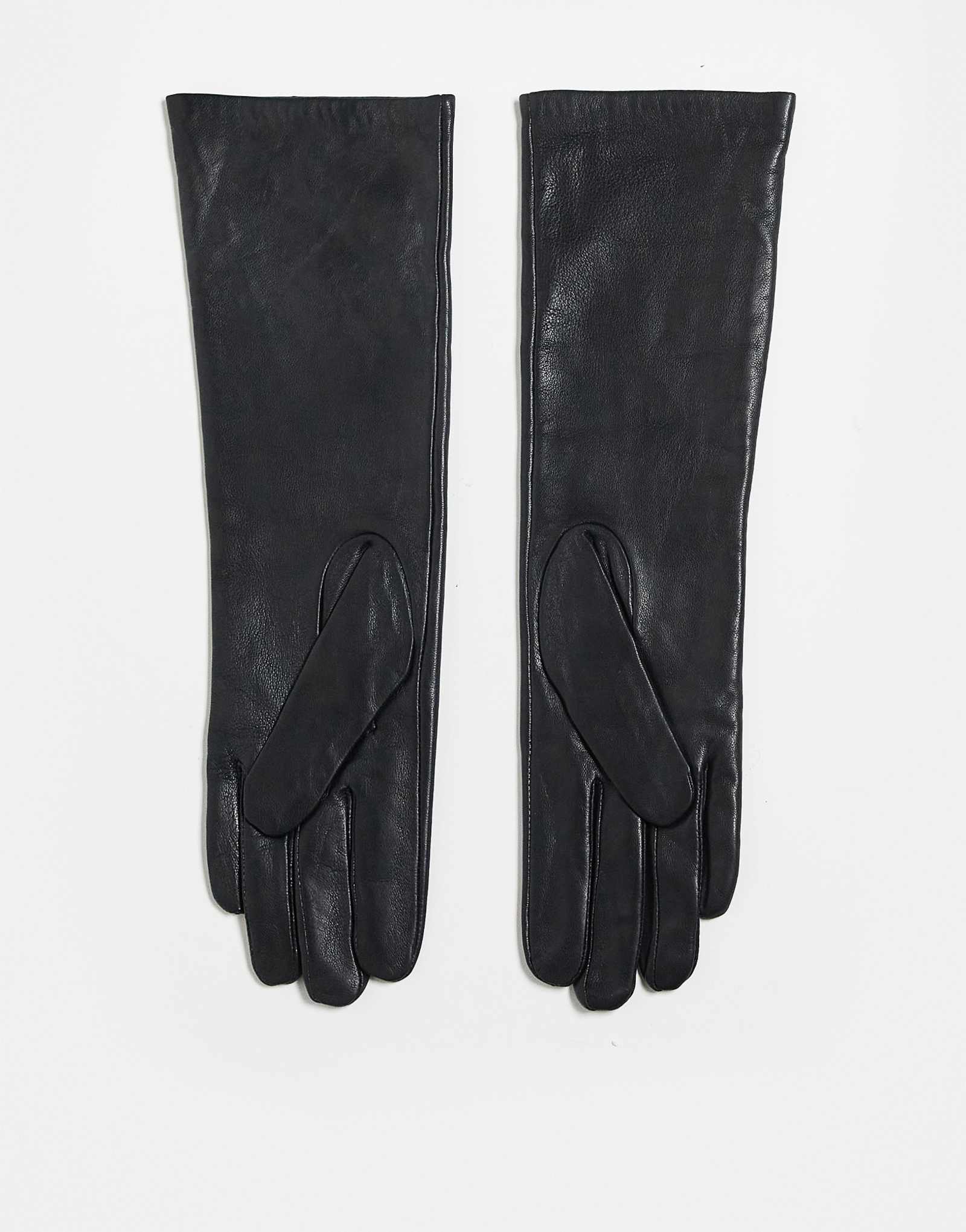 Кожаные перчатки Topshop Gibson черного цвета