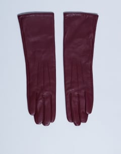 Gibson leather gloves in burgundy