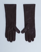 Topshop Gibson leather gloves in chocolate